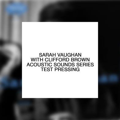 Sarah Vaughan: With Clifford Brown Test Pressing