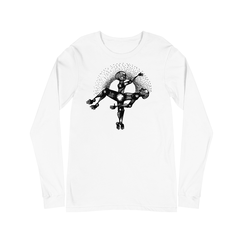 Black To The Future: White Long Sleeve